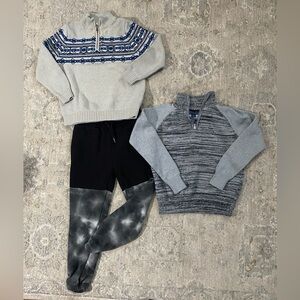 Lot of 3 items BOYS size SMALL/ 8-10; 2 sweaters and 1 sweatpants.